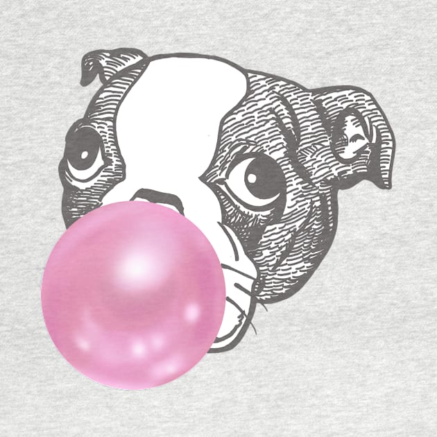 Bubble gum Pug by PalmGallery